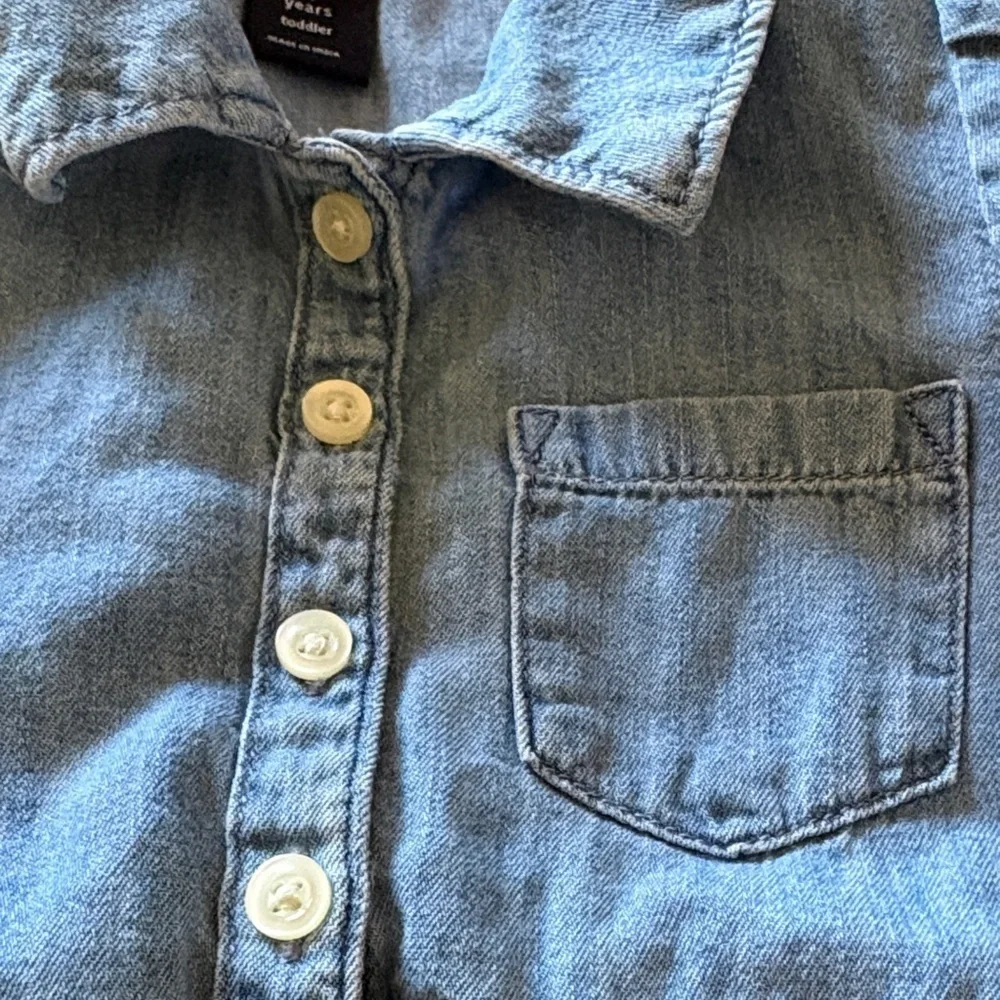 GAP Classic Blue Denim Shirt Dress Gently Loved 2T